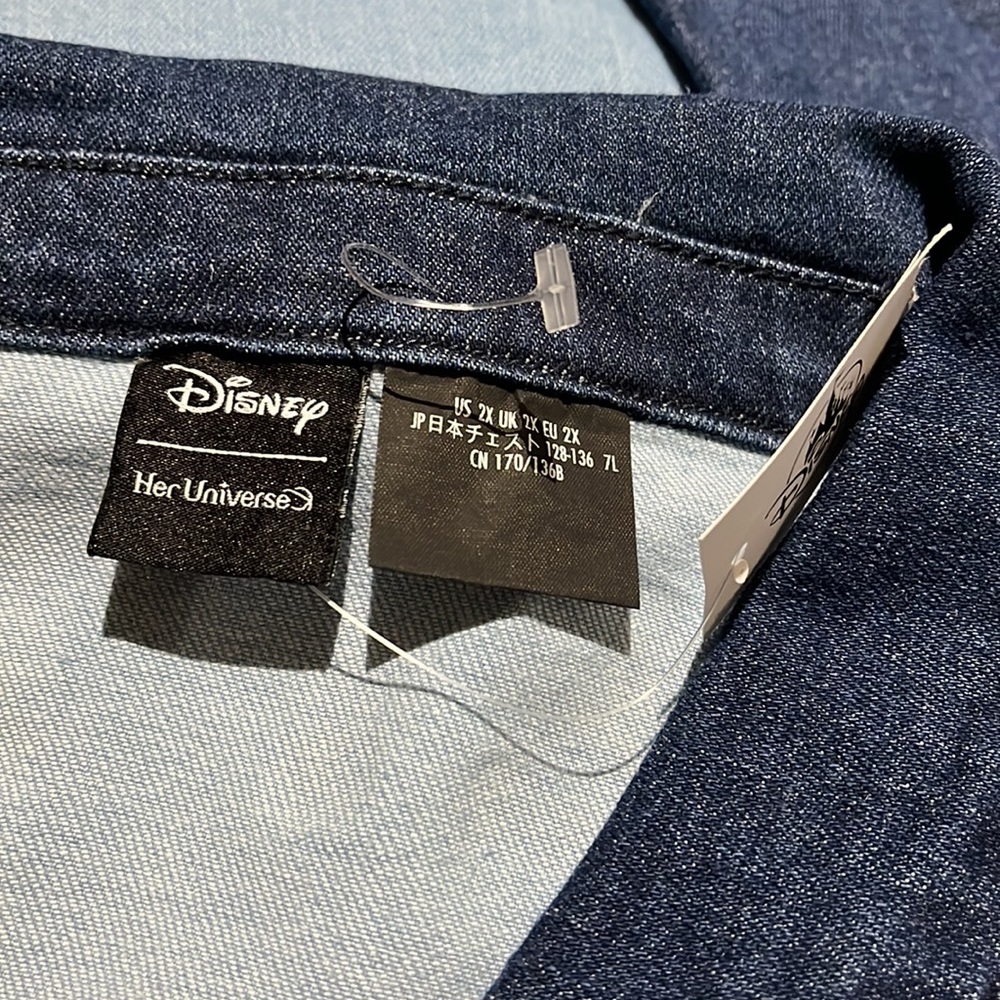 NWT Disney By Her Universe Mickey Mouse Denim Jacket SZ-2X - Picture 8 of 16
